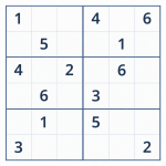 Grille de Sudoku 6×6 pour enfant