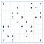 Grille de Sudoku 9×9 pour enfant